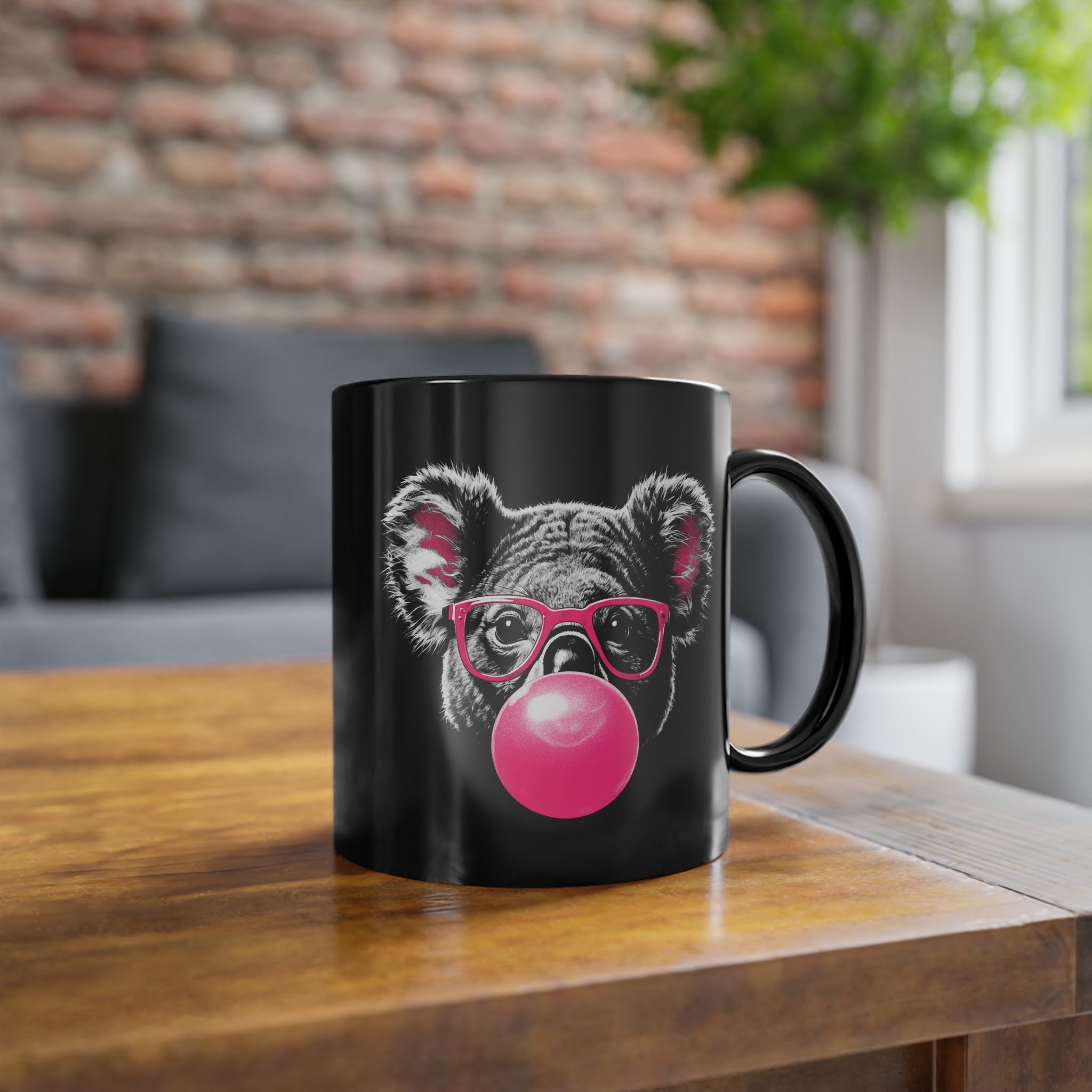 Lustiger Koala mit Kaugummeblase  - Witzige Kaffee Tasse