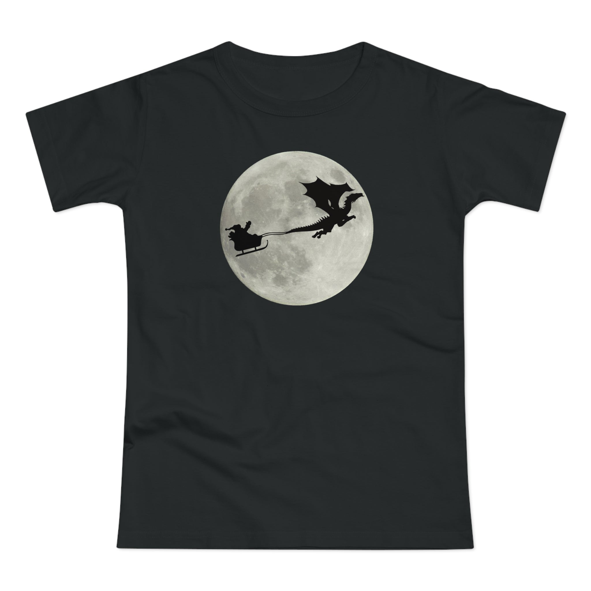 Santa & Dragon Shirt – Lustiges Fantasy Weihnachts Frauen T-Shirt