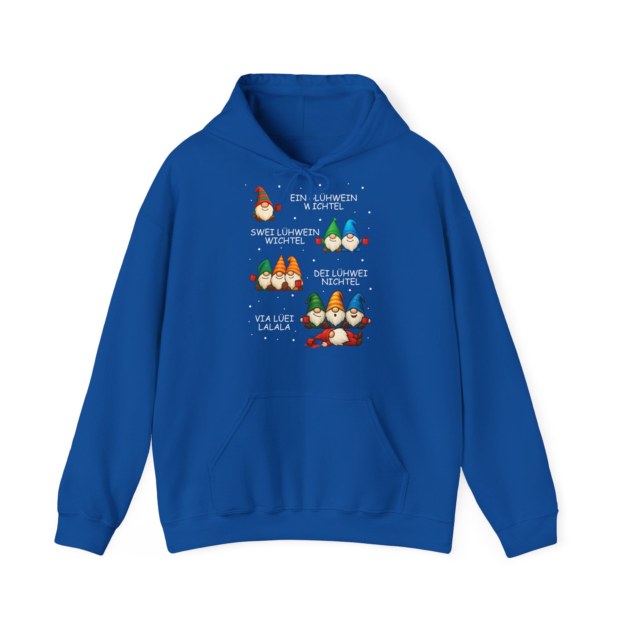 Lustige Glühwein Wichtel – Betrunkene Weihnachtsgnome Unisex Hoodie