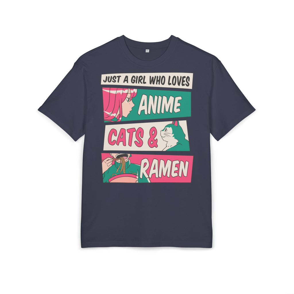 Anime Cats Ramen - Unisex Heavy Oversize T-Shirt