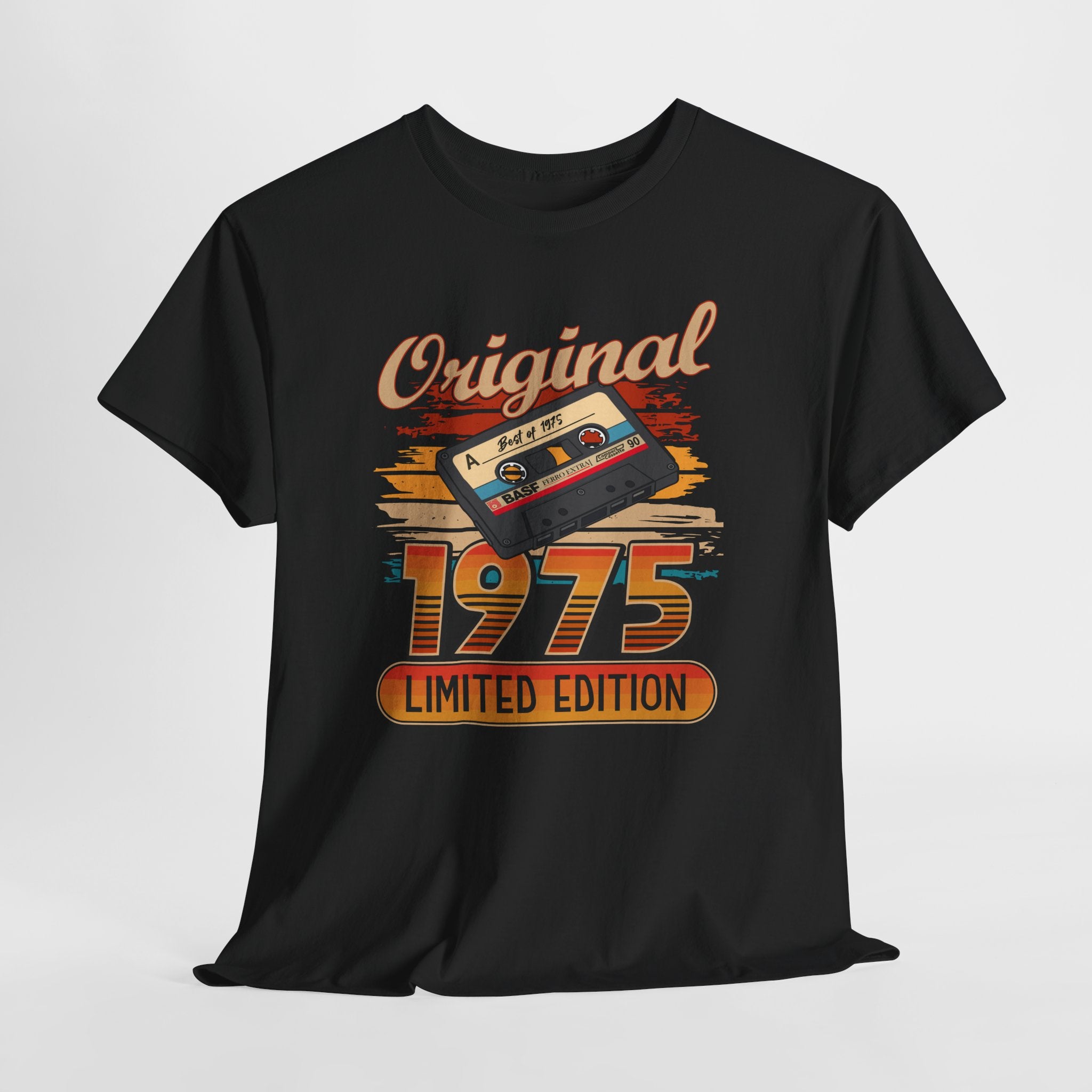 50. Geburtstag Best of 1975 Limited Edition Retro Musik Kassette Geschenk T-Shirt