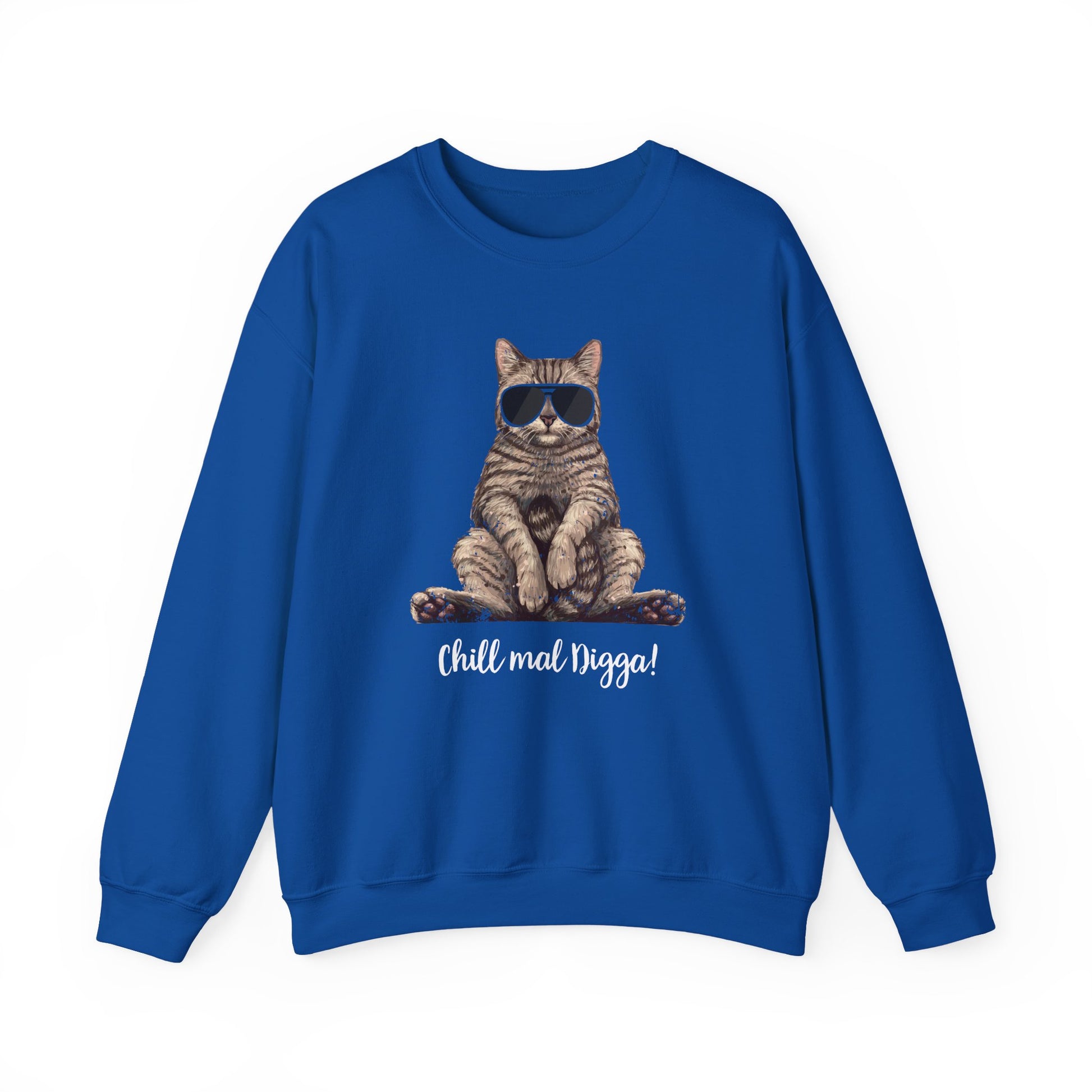 Lustige Katze Chill Digga Sweatshirt