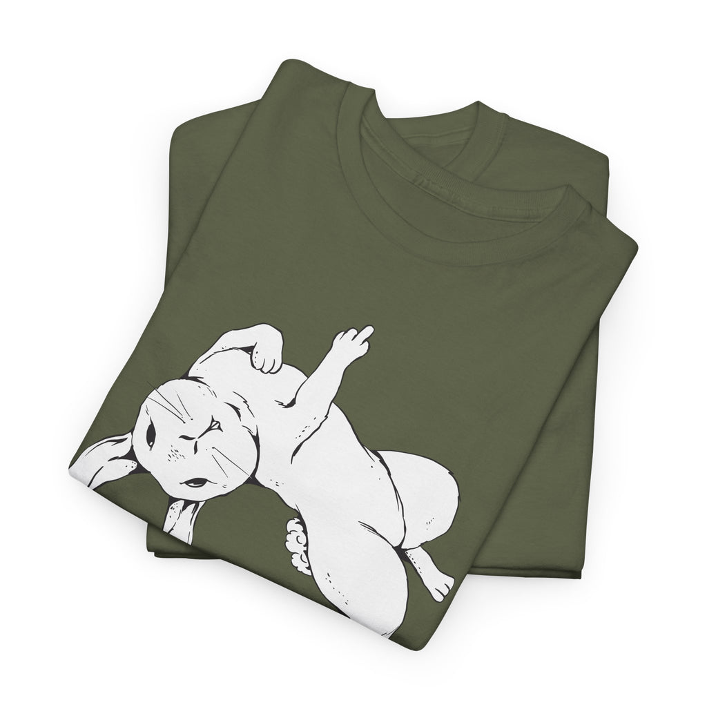 Karnickel Hase - Fliegt ganz entspannt mit ausgestrecktem Mittelfinger- Lustiges Shirt