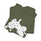 Karnickel Hase - Fliegt ganz entspannt mit ausgestrecktem Mittelfinger- Lustiges Shirt