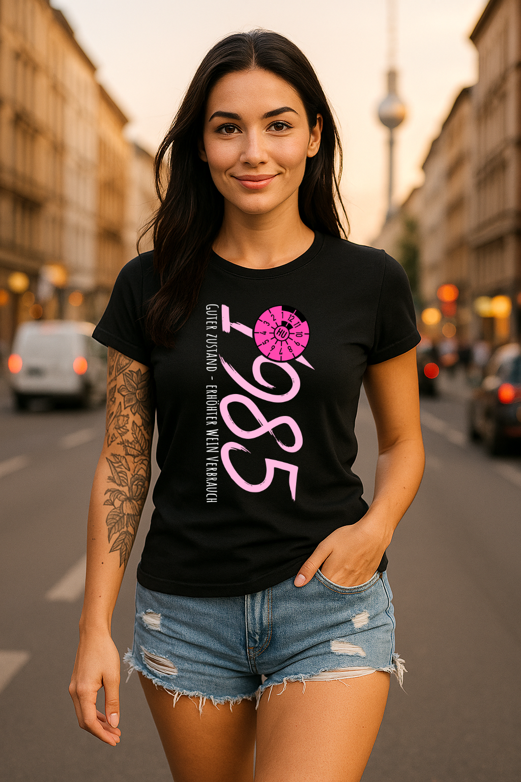 1985 Damen Geburtstagsshirt | Guter Zustand, erhöhter Weinverbrauch | Lustiges Shirt zum 40. Geburtstag | TÜV Plakette Design