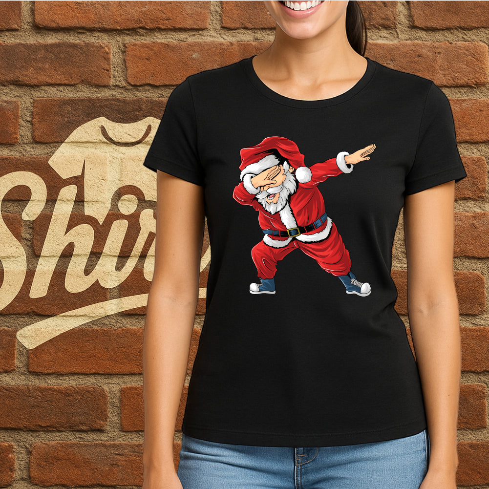 Dabbing Santa Shirt – Lustiges Weihnachts T-Shirt für Frauen