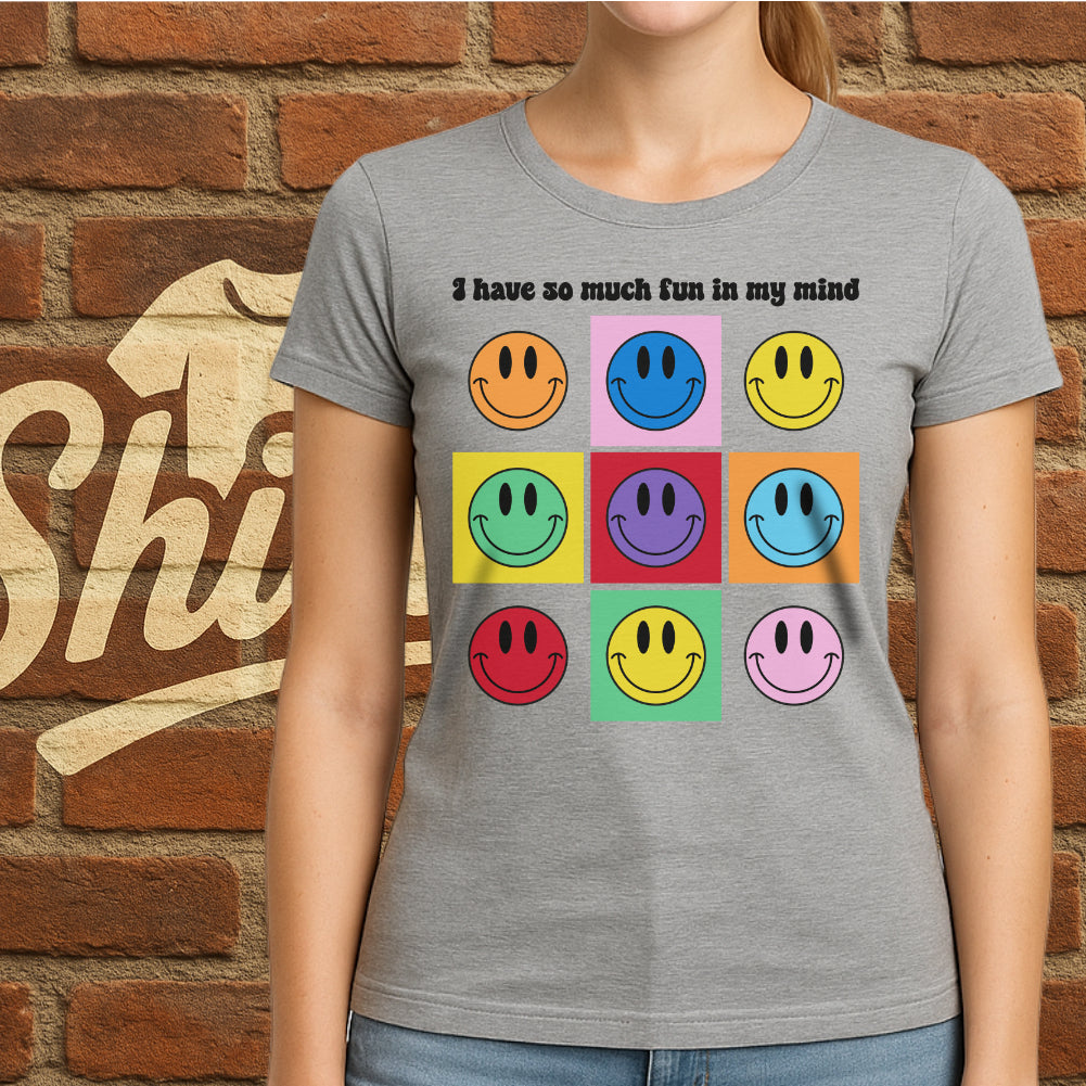 Lustiges Smiley - Have so much fun in my mind - Frauen Premium T-Shirt
