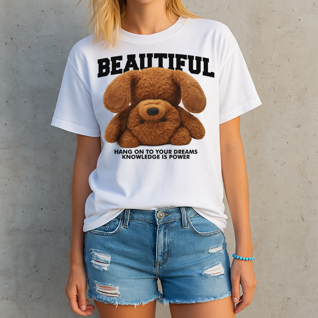 Teddybär Beautiful - Unisex Heavy Oversize T-Shirt