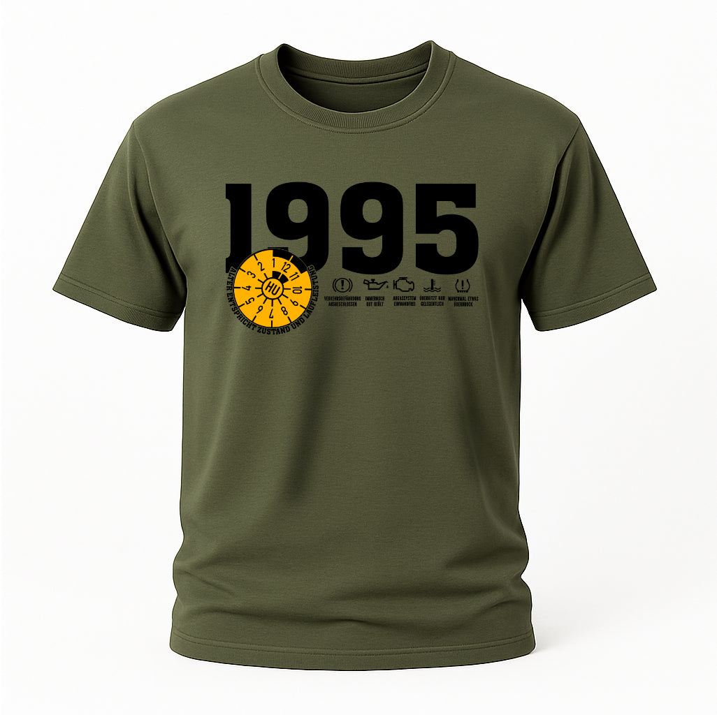 1995 TÜV Plakette – Lustiges Geburtstagsshirt für Jahrgang 1995