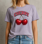 Cherry – Retro College Style Shirt für Frauen - Unisex Oversized T-Shirt