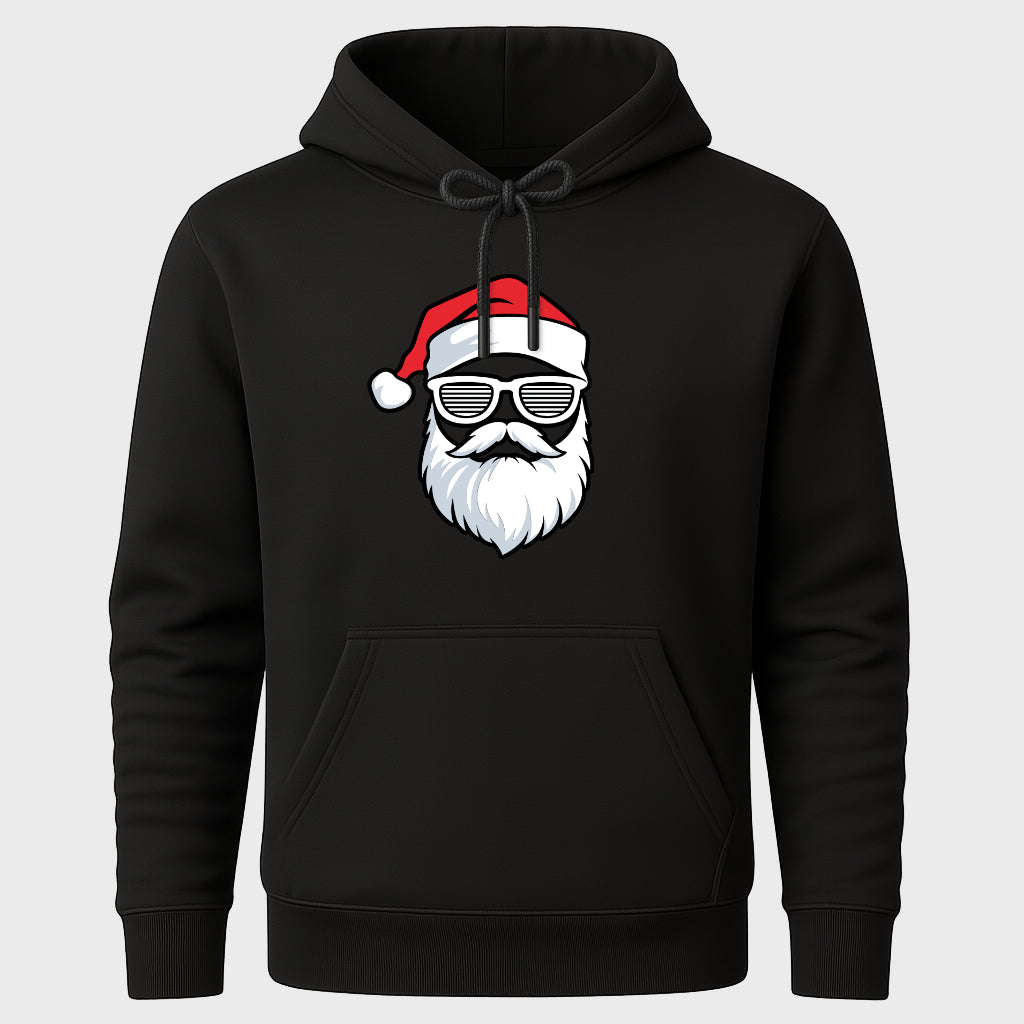 Cooler Weihnachtsmann – Stylischer Santa mit Bart & Brille Hoodie