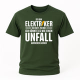 3. Elektriker Funshirt – Sei nett zu mir Spruch – Humor Shirt für Handwerker