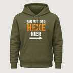 Bin mit der Hexe hier Hoodie – Witziger Partnerlook