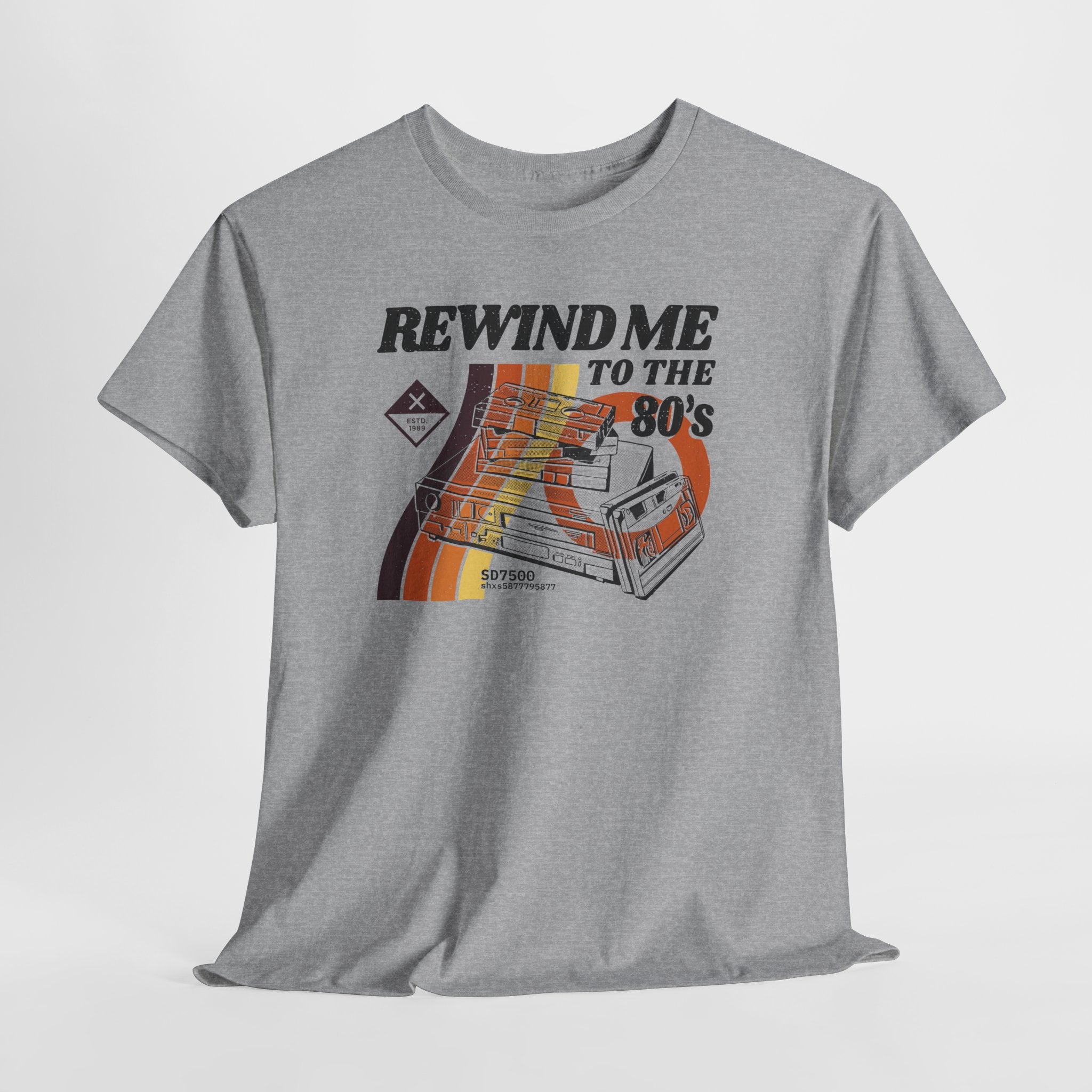 80s Shirt - Retro Musik Kassette - Rewind me