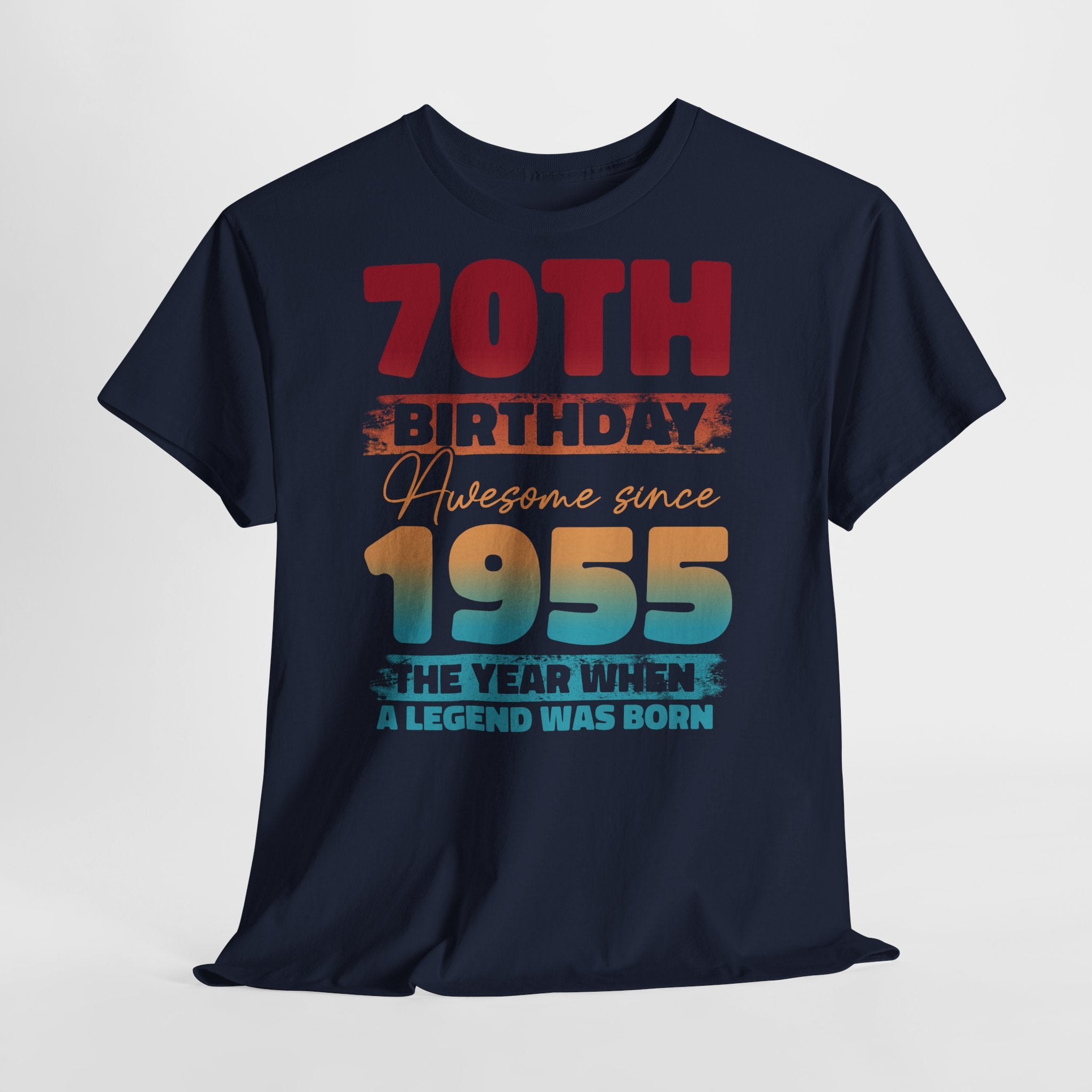 70. Geburtstag Vintage Retro Limited Edition Geboren 1955 Legend Was Born Geschenk T-Shirt