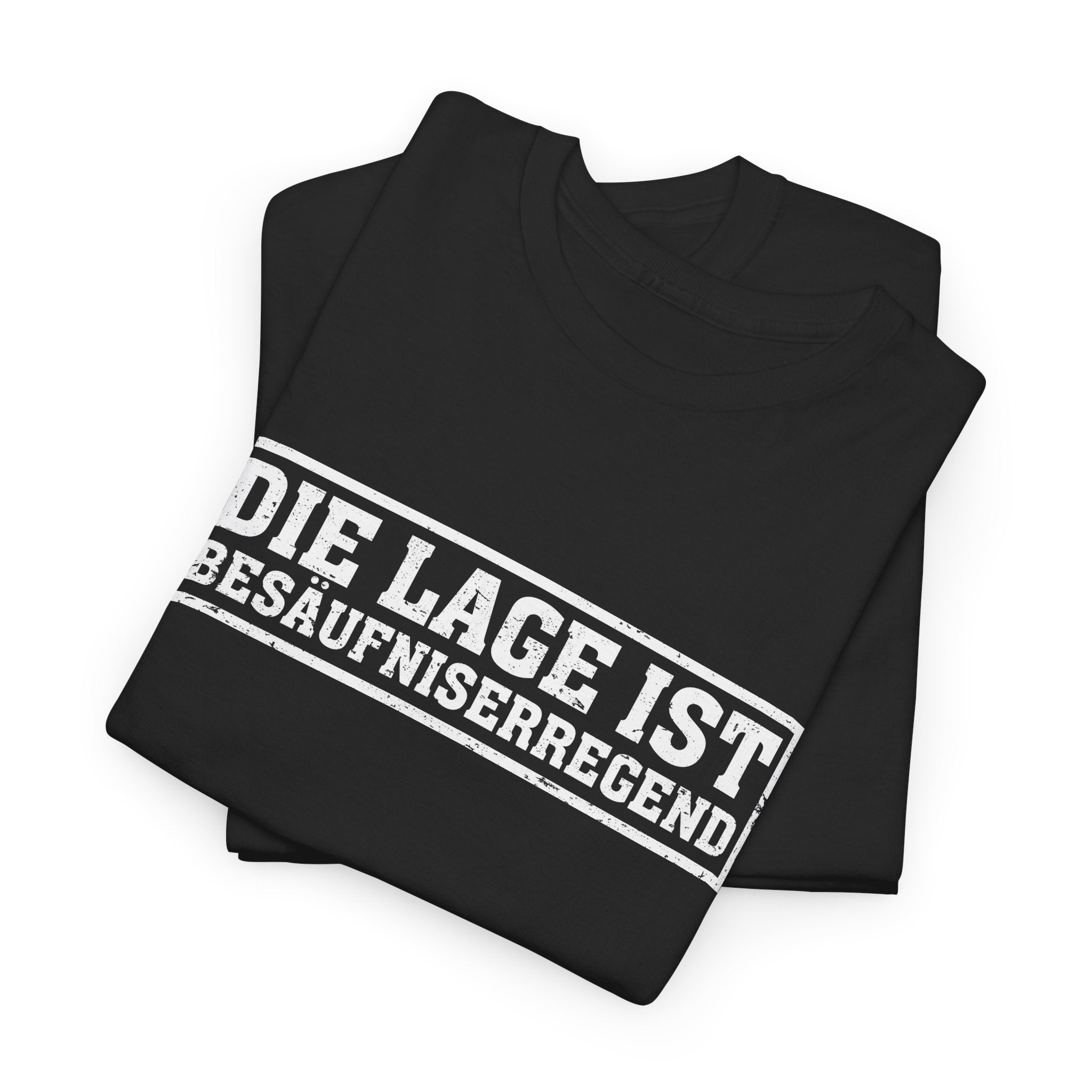 Trinkspruch Shirt – Die Lage ist besäufniserregend – Funshirt für Männer & Frauen