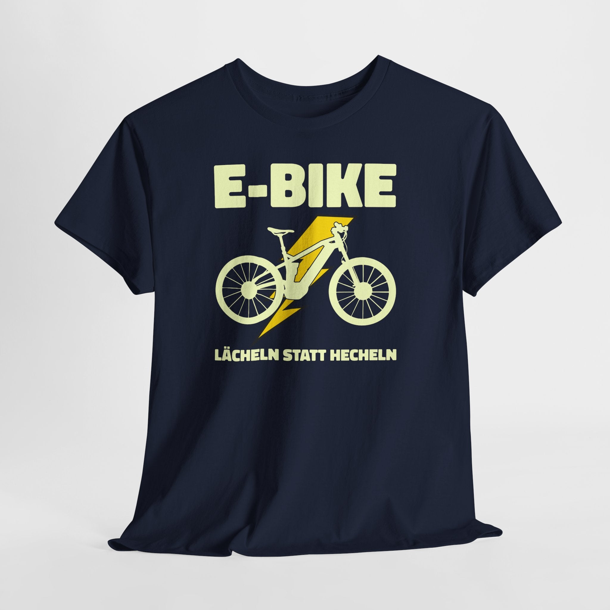 E-Bike Shirt – Lächeln statt Hecheln | Lustiges E-Bike Fahrer Shirt