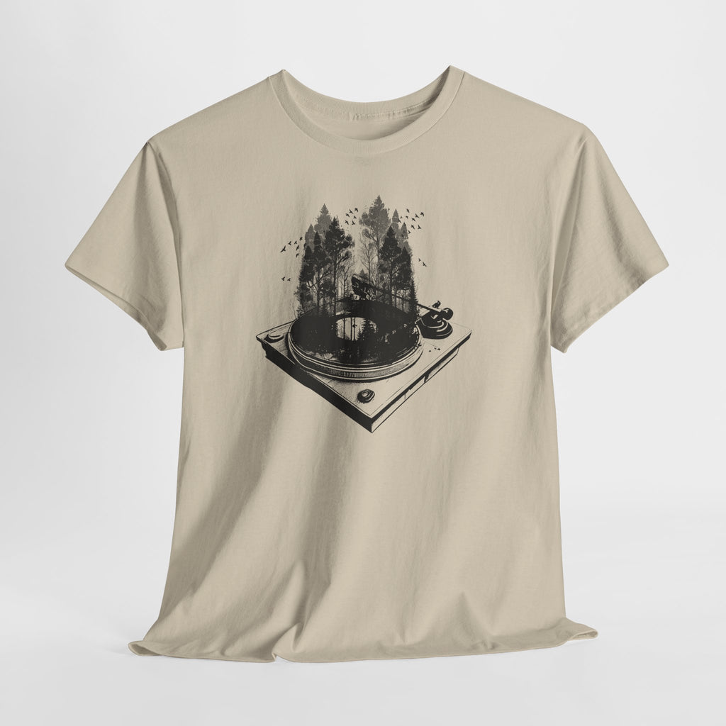 Schallplattenspieler Vinyl Natur T-Shirt