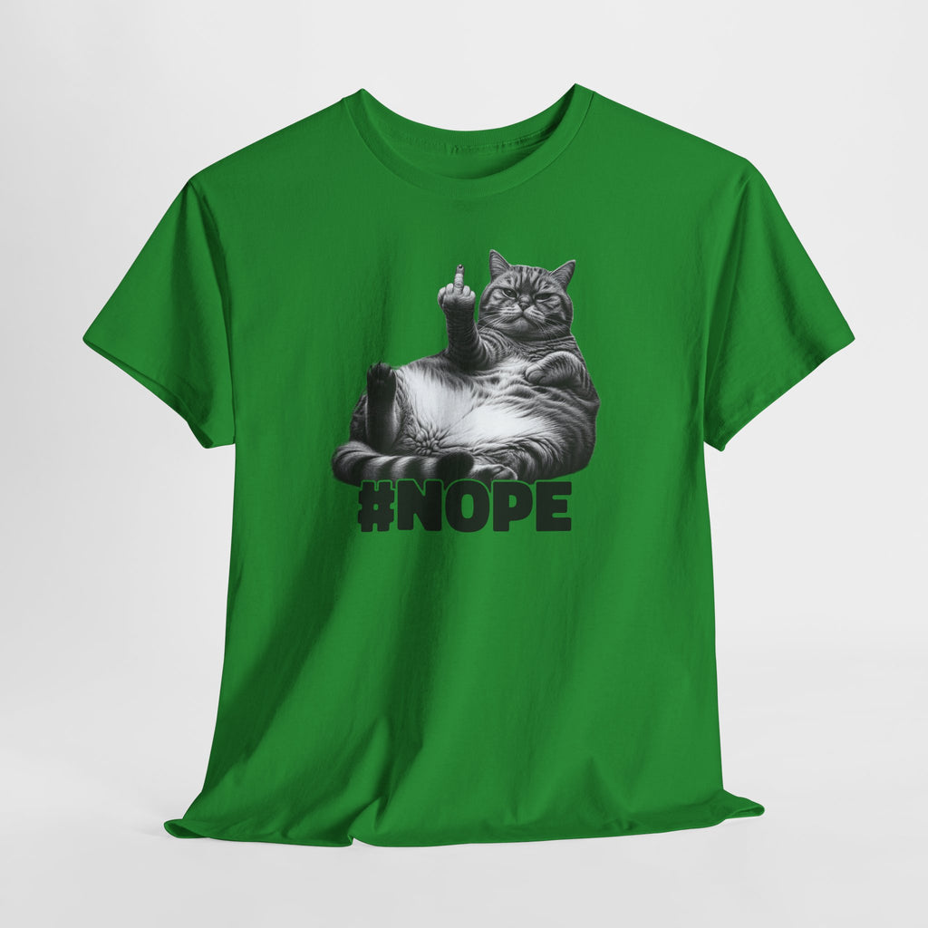Nope Cat Shirt – Grumpy Katze mit Mittelfinger | Lustiges Katzenmotiv