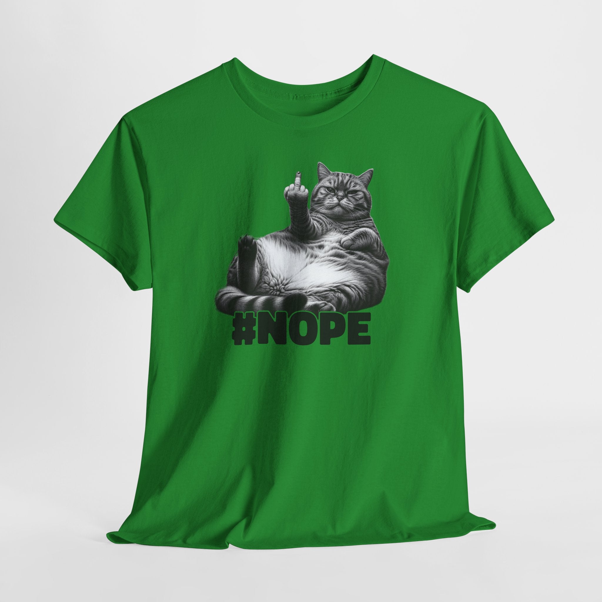Nope Cat Shirt – Grumpy Katze mit Mittelfinger | Lustiges Katzenmotiv