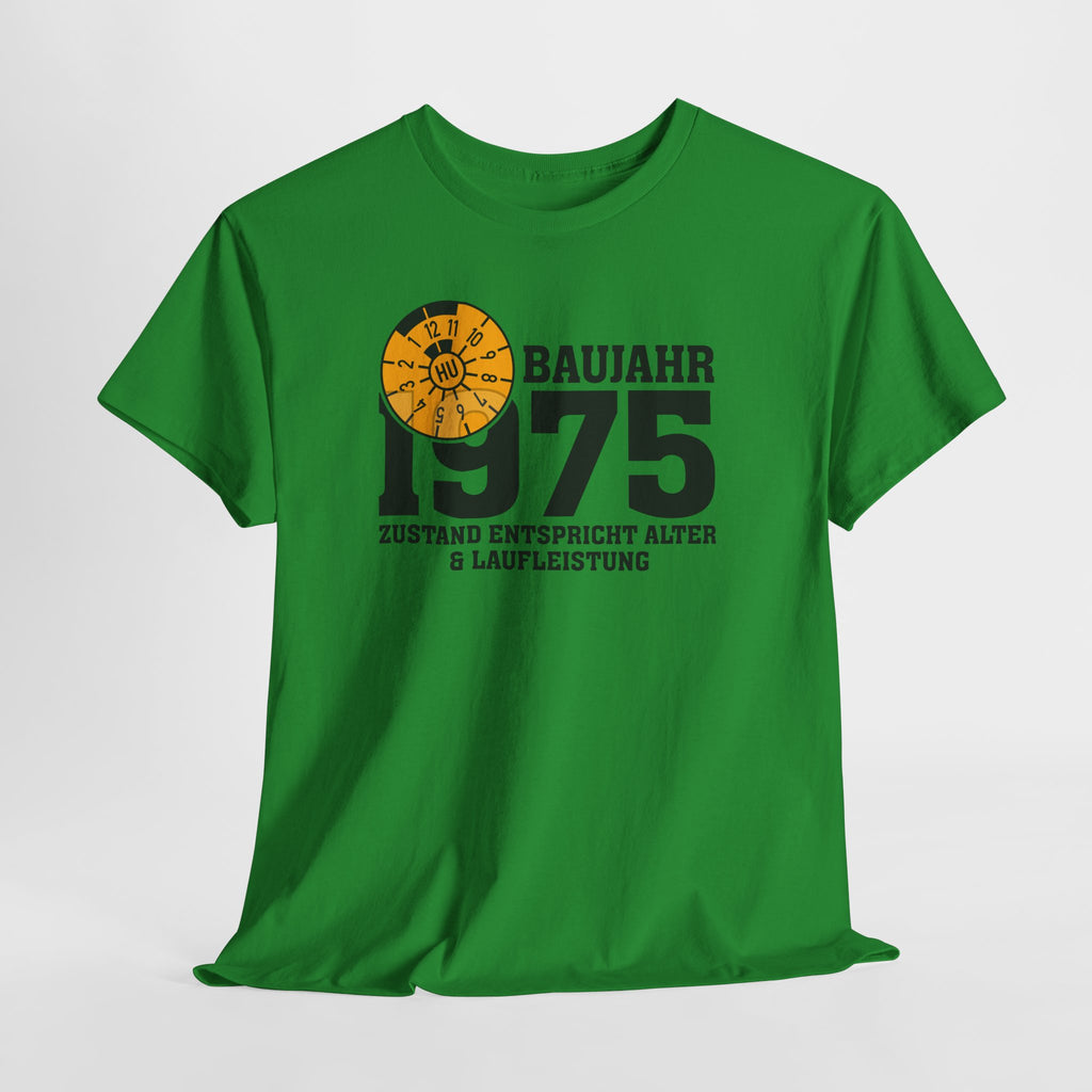 50. Geburtstag TÜV Plakette Baujahr 1975 Zustand entspricht Alter und Laufleistung Lustiges Geschenk T-Shirt