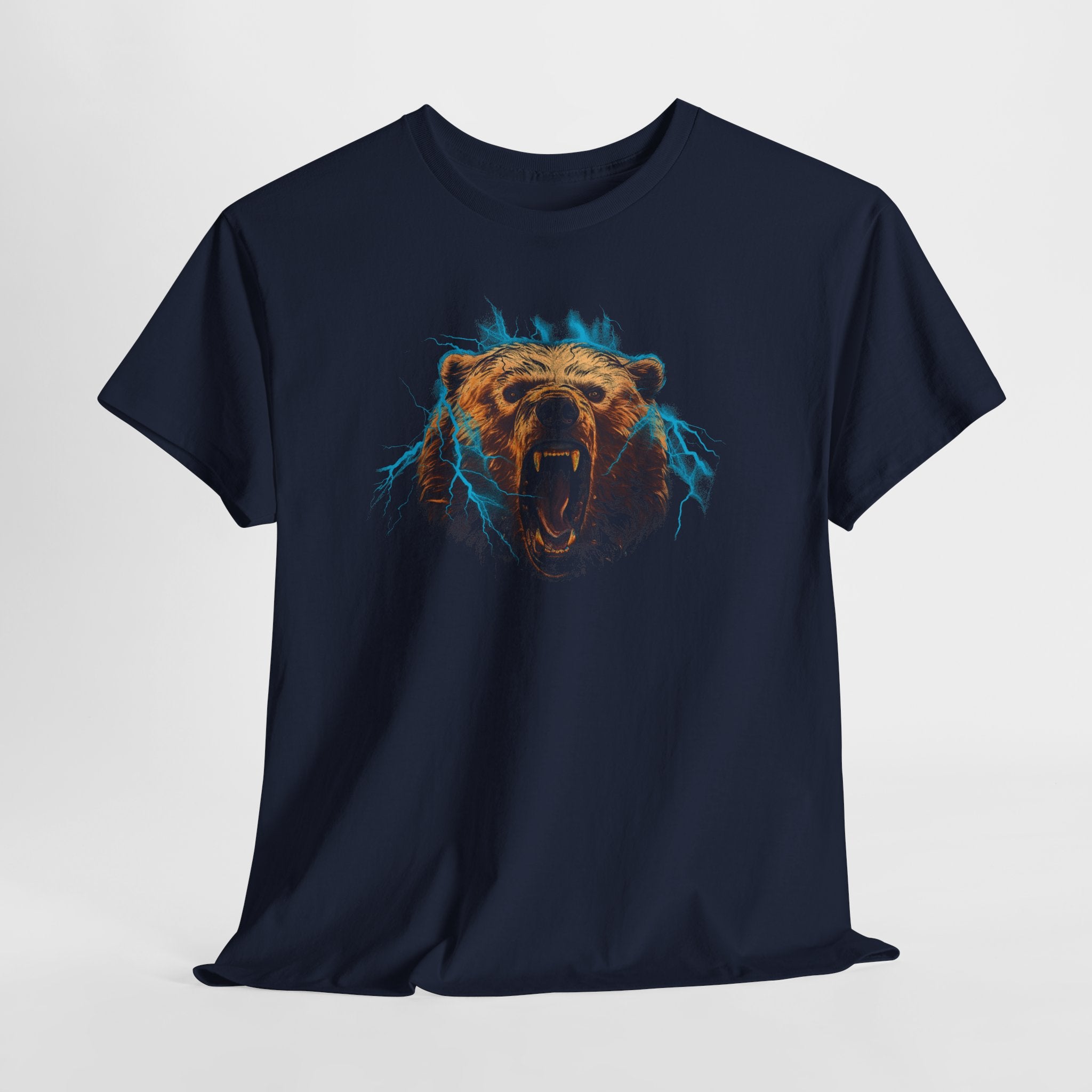 Angry Bear T-Shirt – Wilder Grizzly mit Blitz Effekt im Premium Artwork