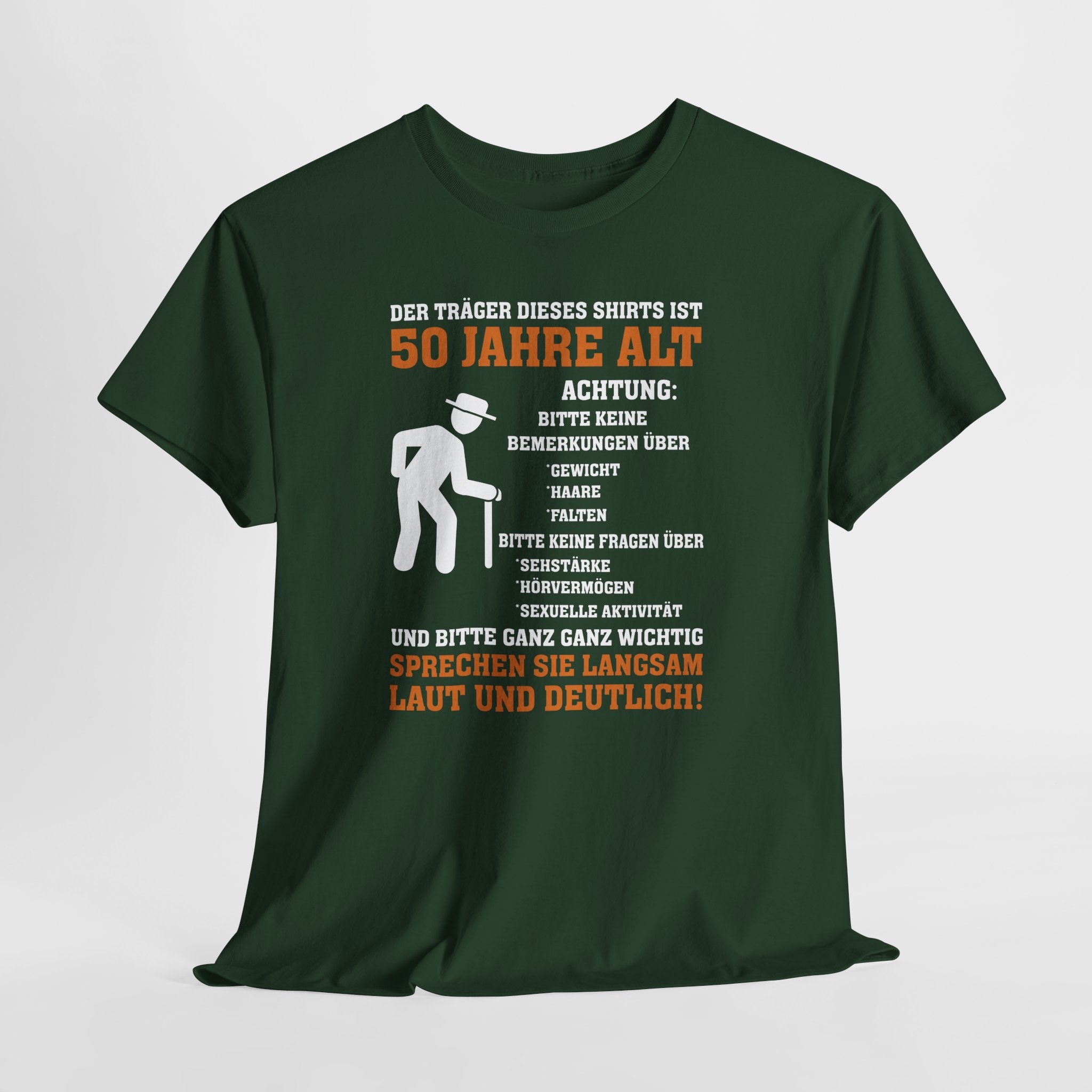 Achtung! 50 Jahre Alt – Lustiges Geburtstagsschild T-Shirt für Männer