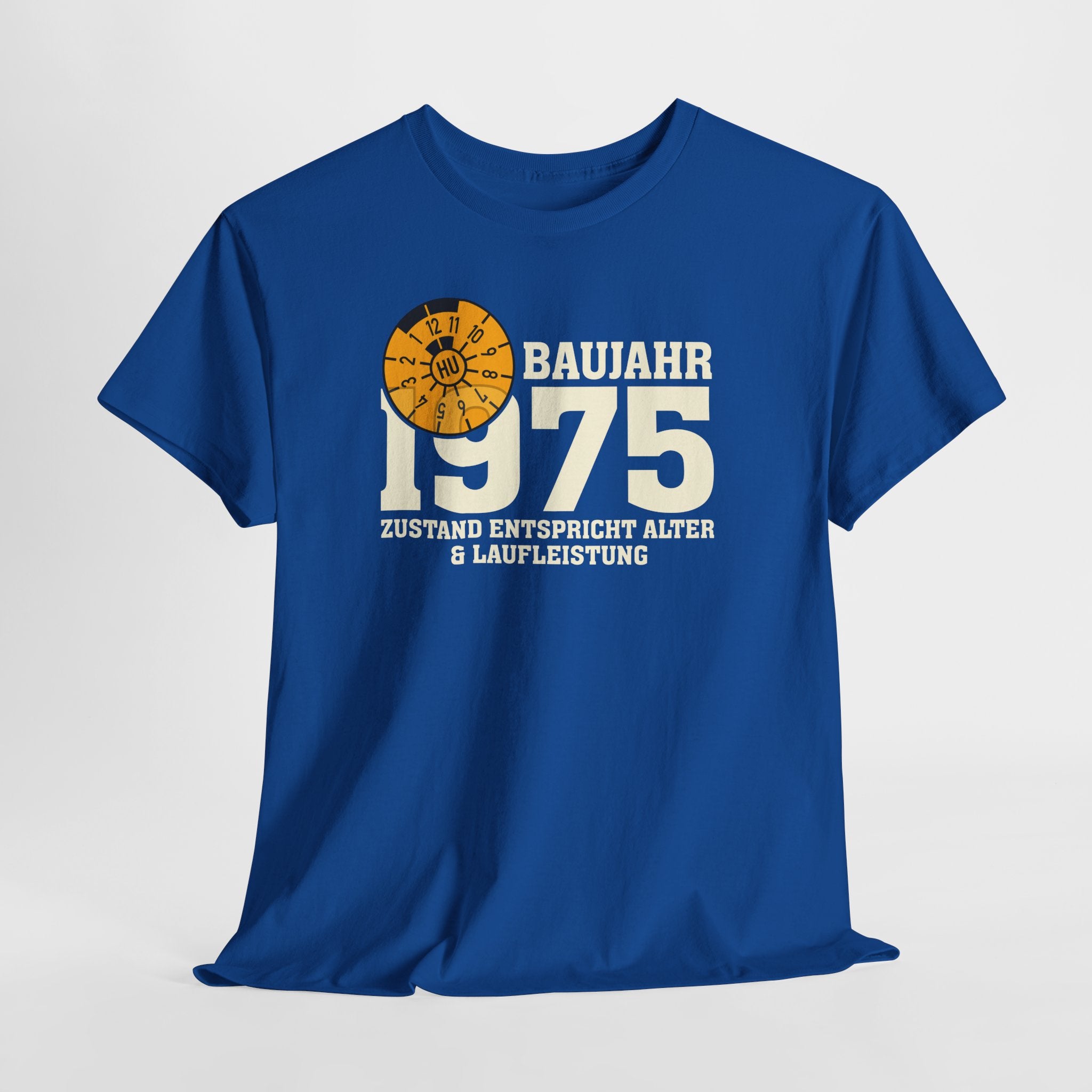 50. Geburtstag TÜV Plakette Baujahr 1975 Zustand entspricht Alter und Laufleistung Lustiges Geschenk T-Shirt