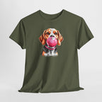 Funny Dog Shirt für Männer & Frauen – Beagle mit rosa Kaugummi