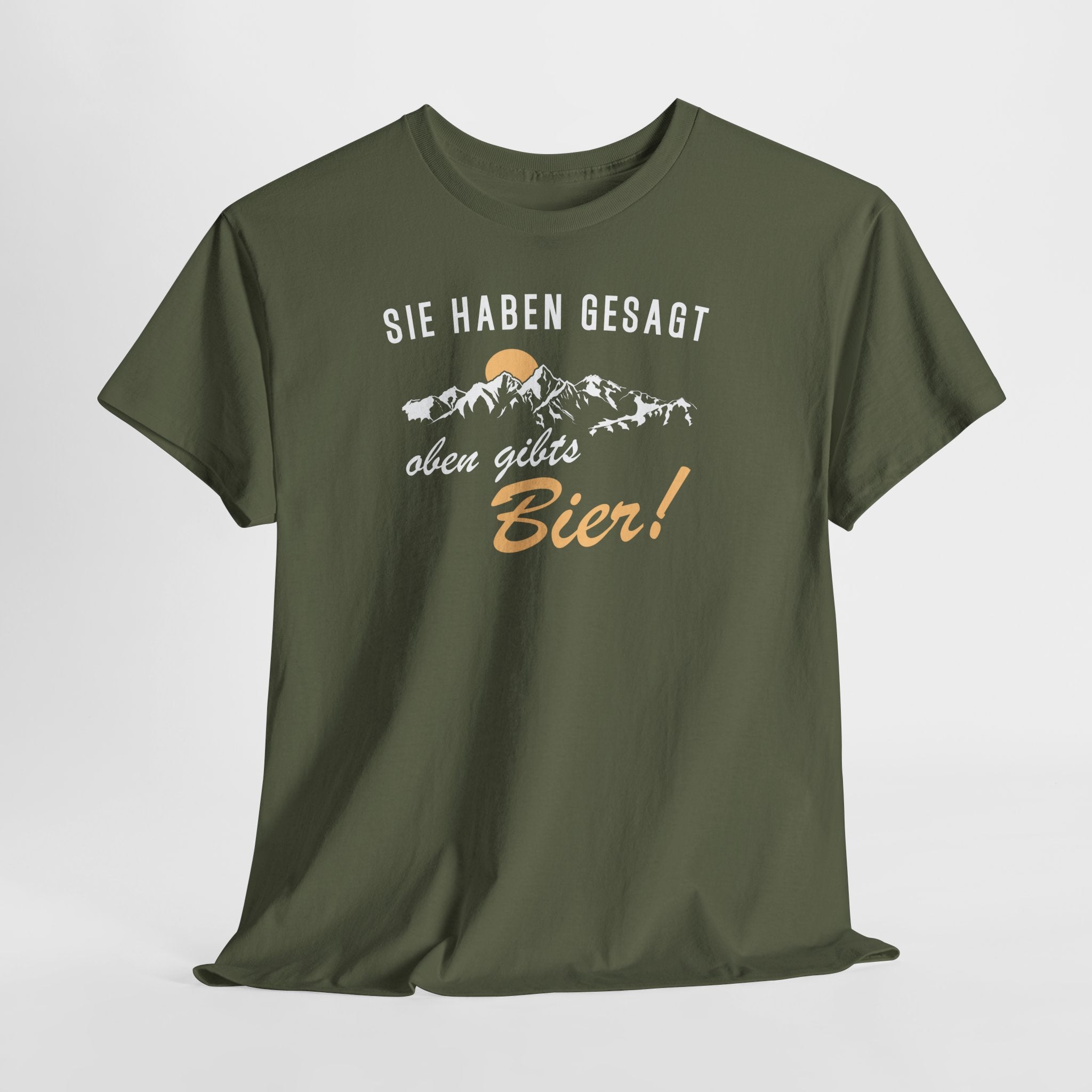 Wandern Bergsteigen Shirt Sie haben mir gesagt oben gibts Bier Witziges T-Shirt