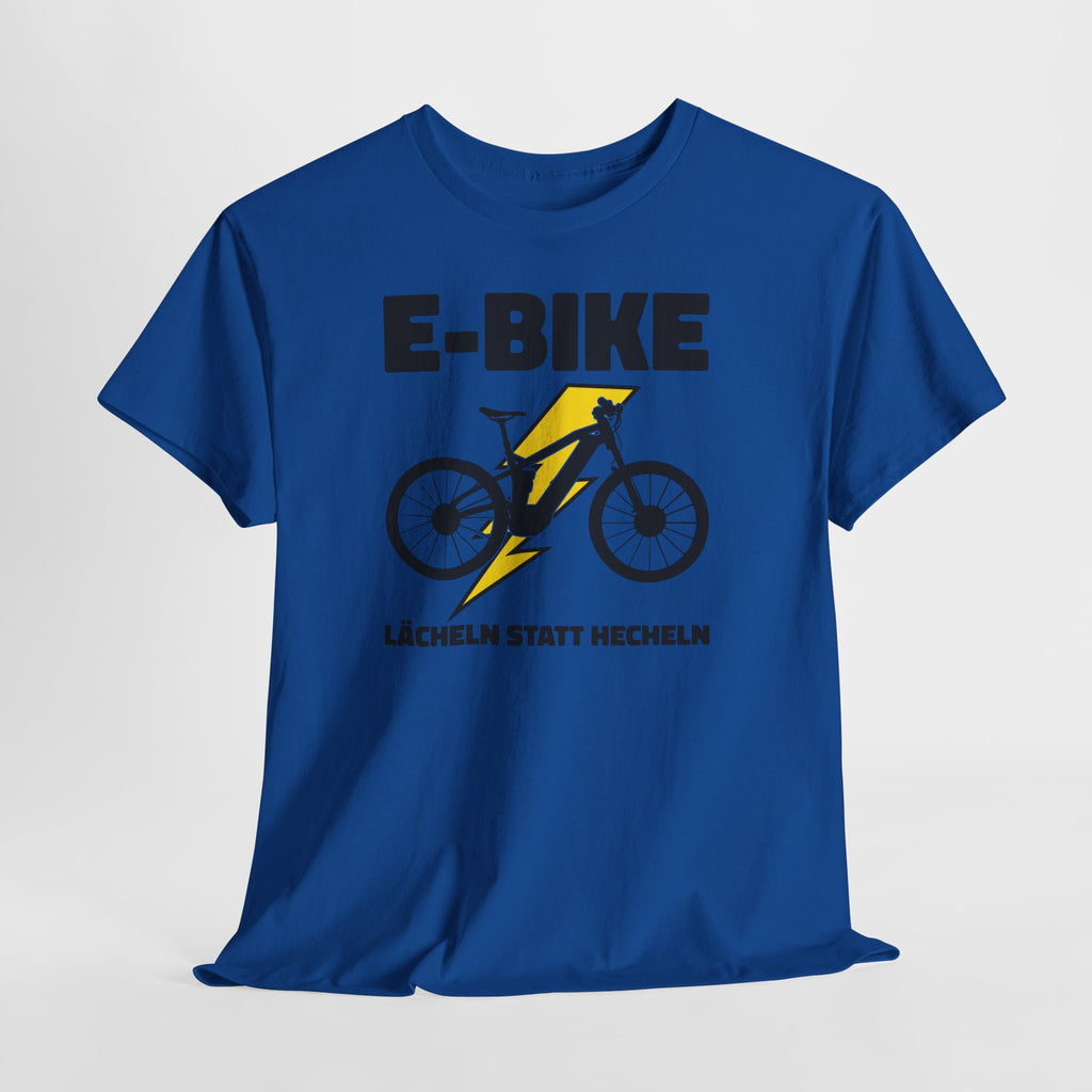 E-Bike Shirt – Lächeln statt Hecheln | Lustiges E-Bike Fahrer Shirt