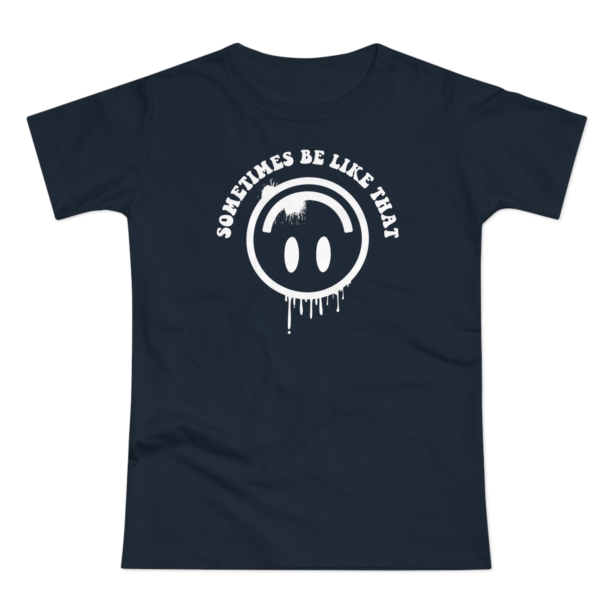 Grunge Smiley Shirt – Sometimes Be Like That Print