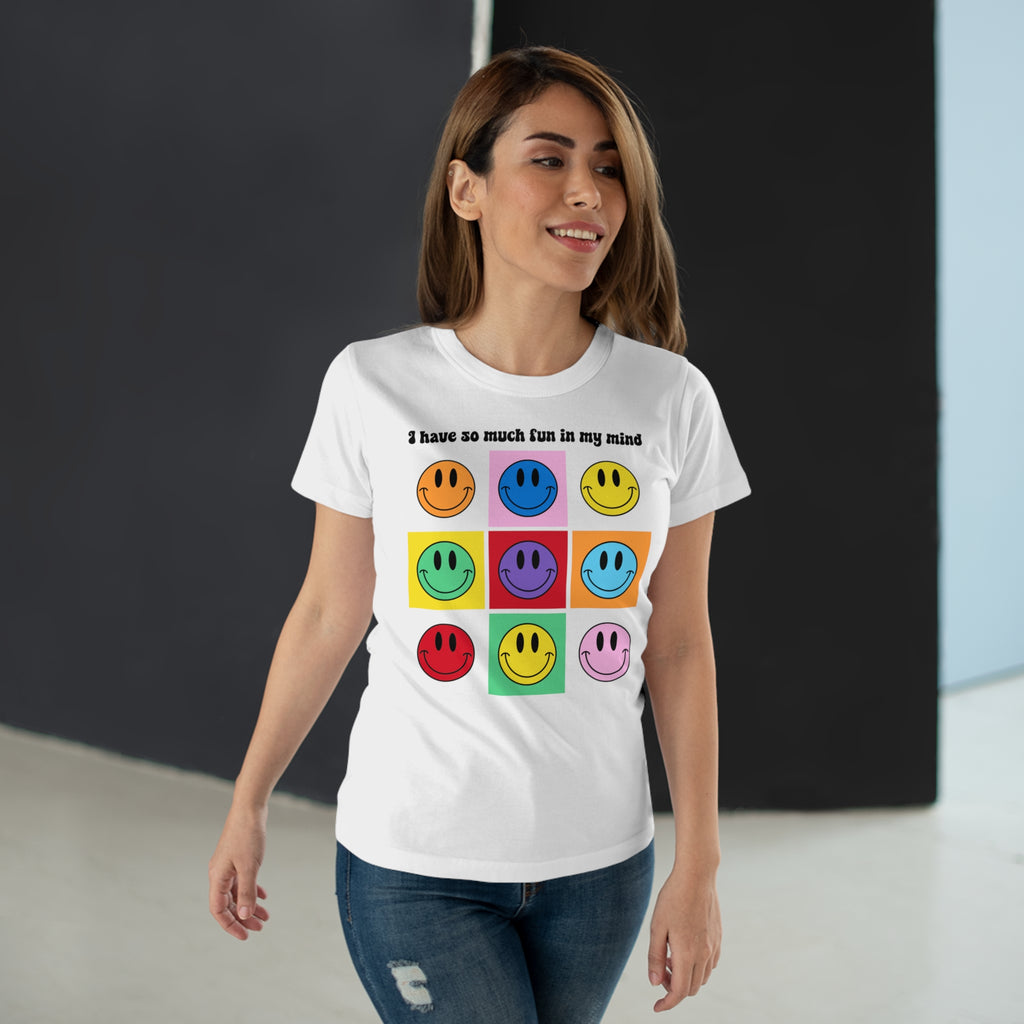 Lustiges Smiley - Have so much fun in my mind - Frauen Premium T-Shirt