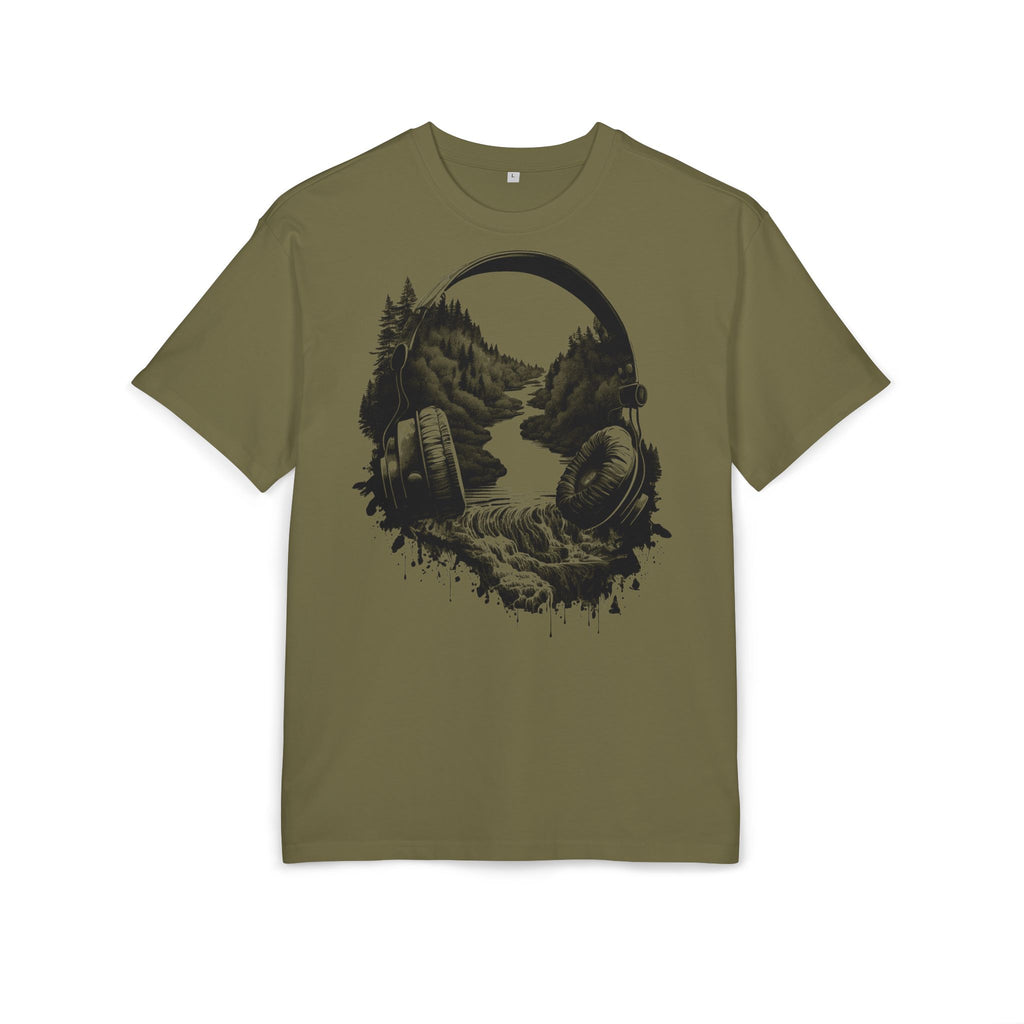 Landschaft Kopfhörer - Unisex Oversize T-Shirt