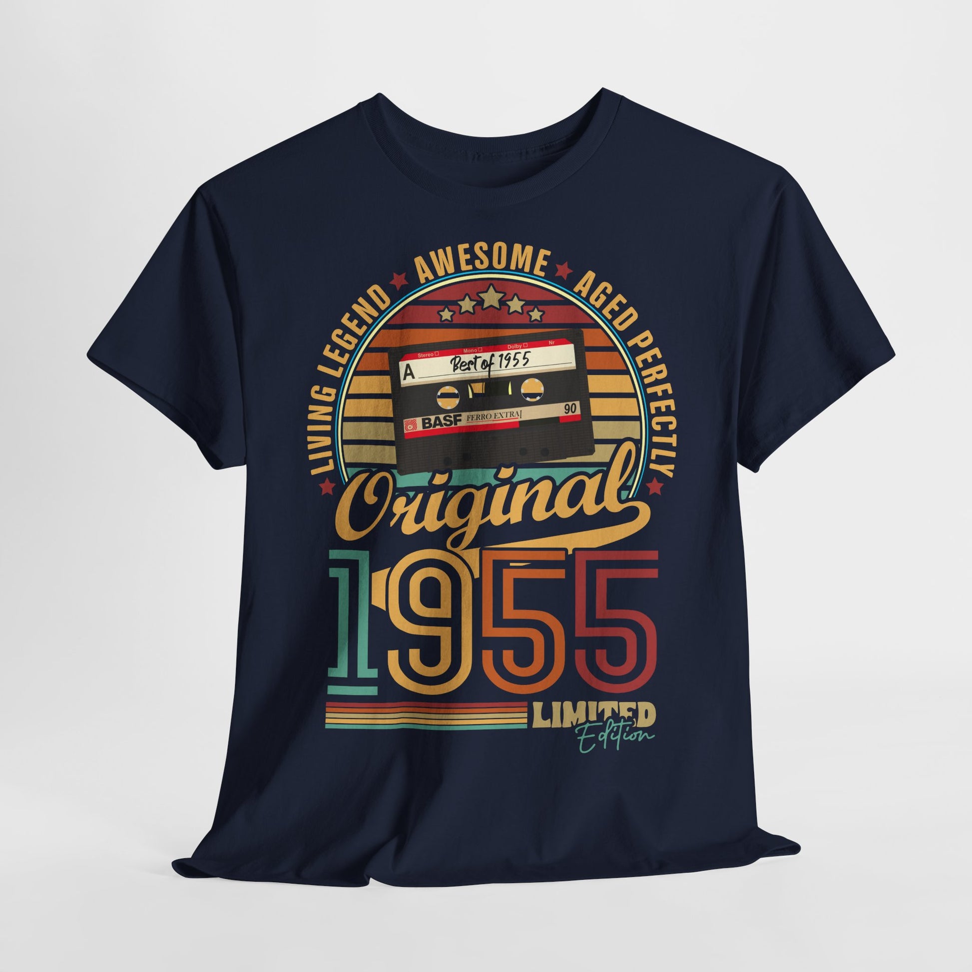 70. Geburtstag Geboren 1955 Retro Kassette Limited Edition Geschenk T-Shirt