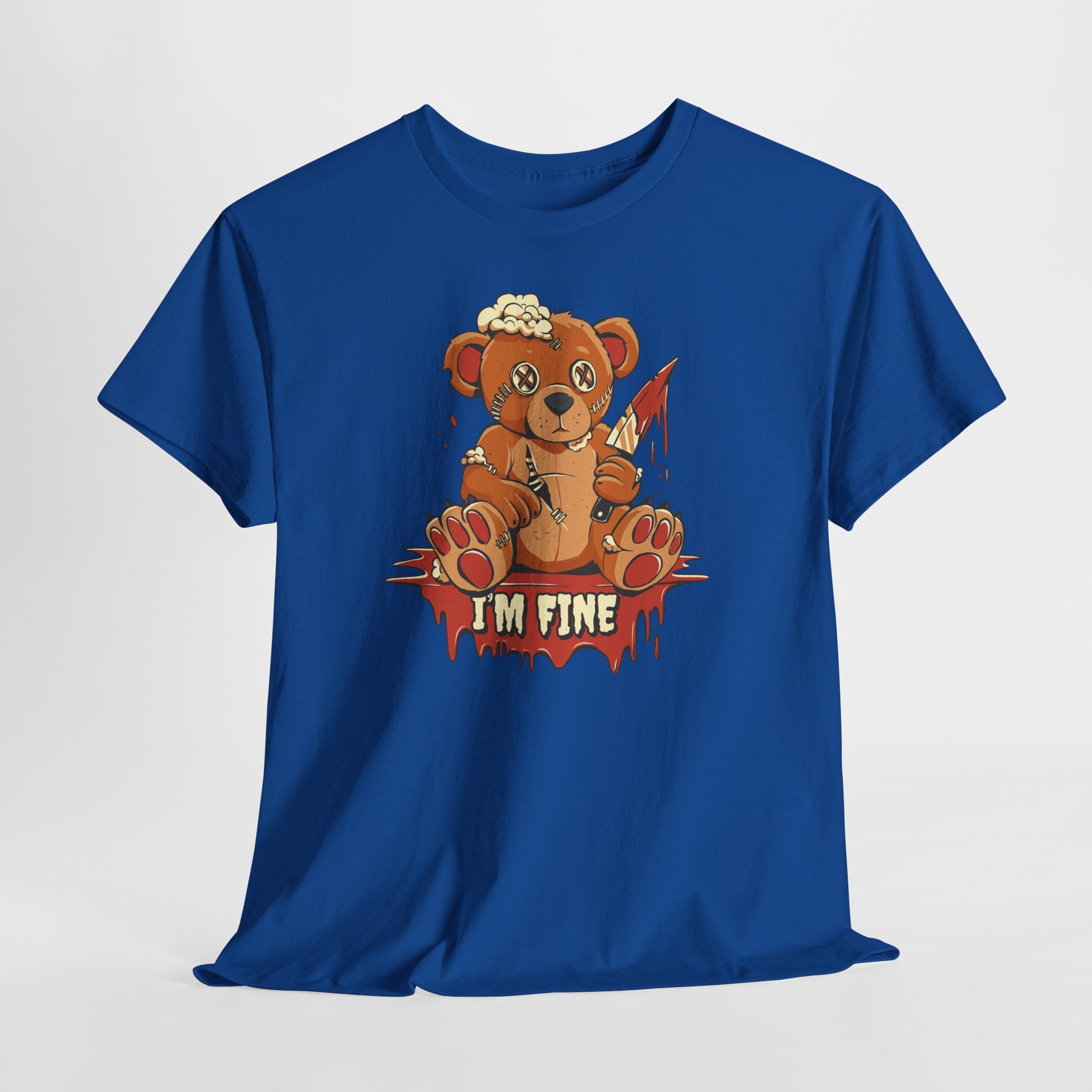 Horror Teddy Shirt – I’m Fine | Gruseliges Cute-Gore Bärchen Motiv