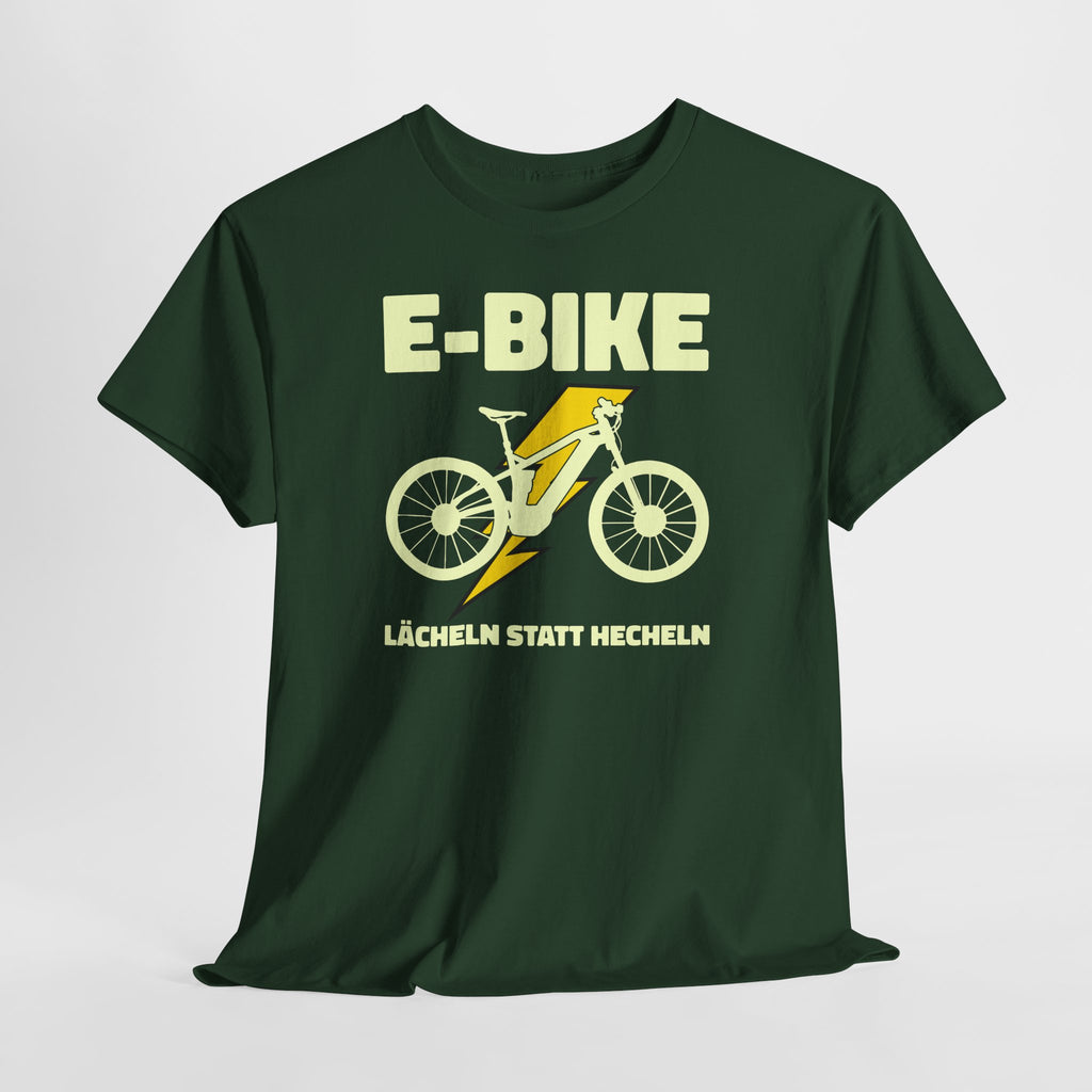 E-Bike Shirt – Lächeln statt Hecheln | Lustiges E-Bike Fahrer Shirt