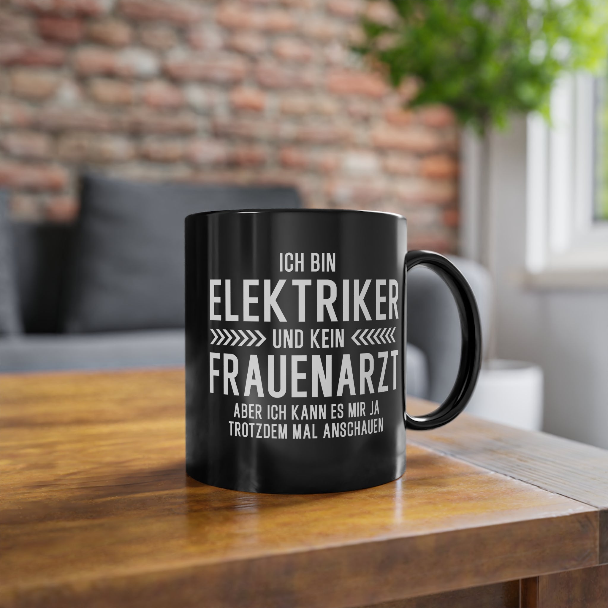 Elektriker - Bin Elektriker und kein Frauenarzt Lustiges Witziges - Lustige Kaffee Tasse