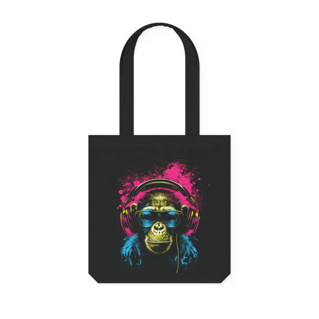 Lustiger DJ Affe - Tragetasche aus Recycling