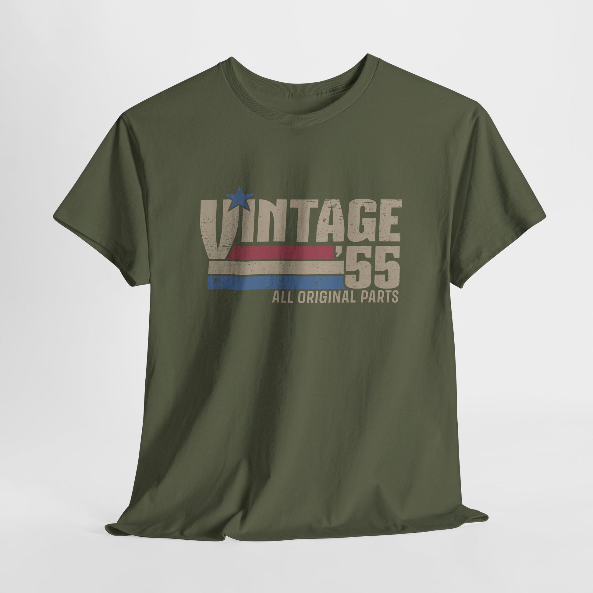 70. Geburtstag Jahrgang 1955 Vintage 55 Original Parts Retro Geschenk T-Shirt
