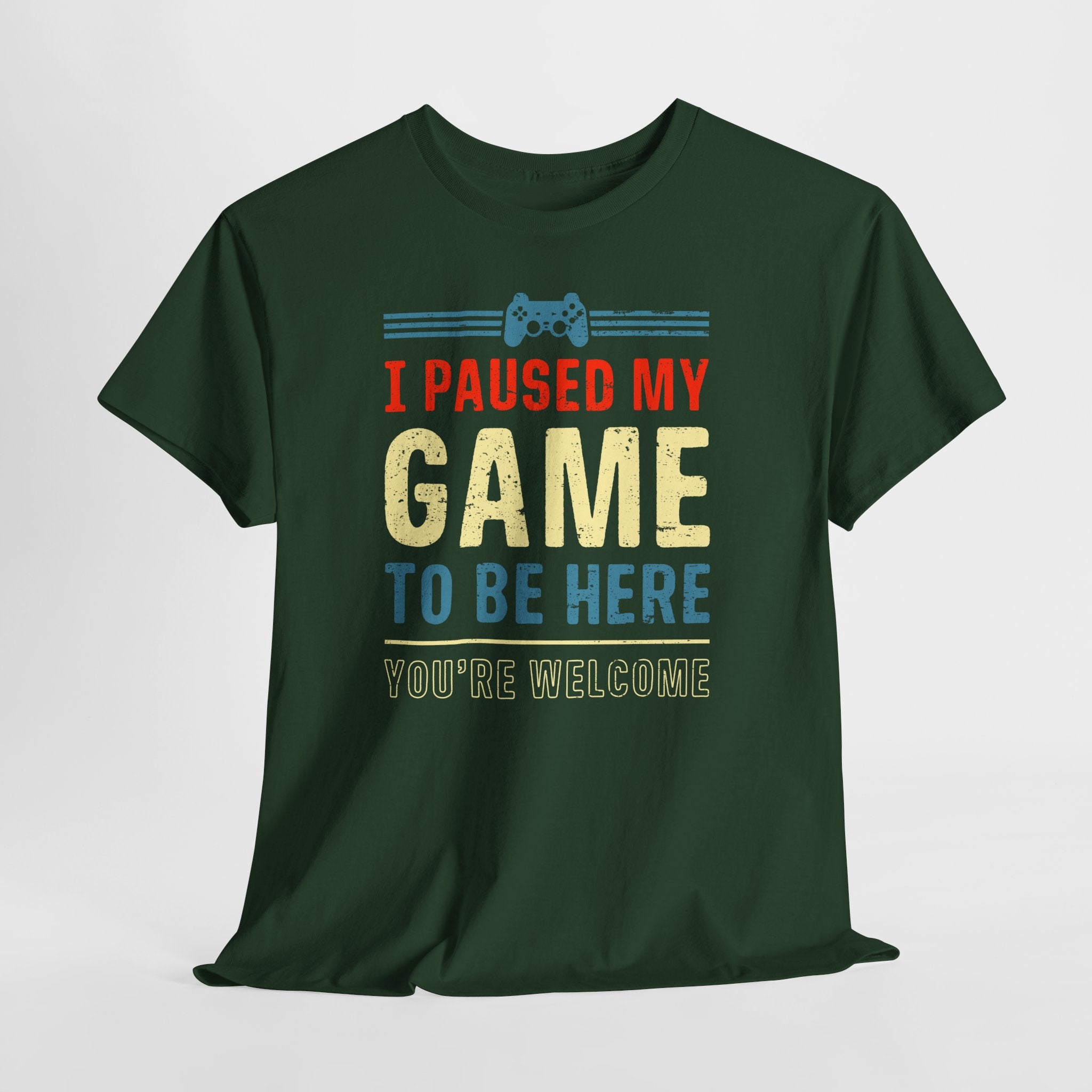 Gamer Gaming T-Shirt - I Paused My Game To Be Here - Zocker Geschenk T-Shirt