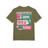 Anime Cats Ramen - Unisex Heavy Oversize T-Shirt