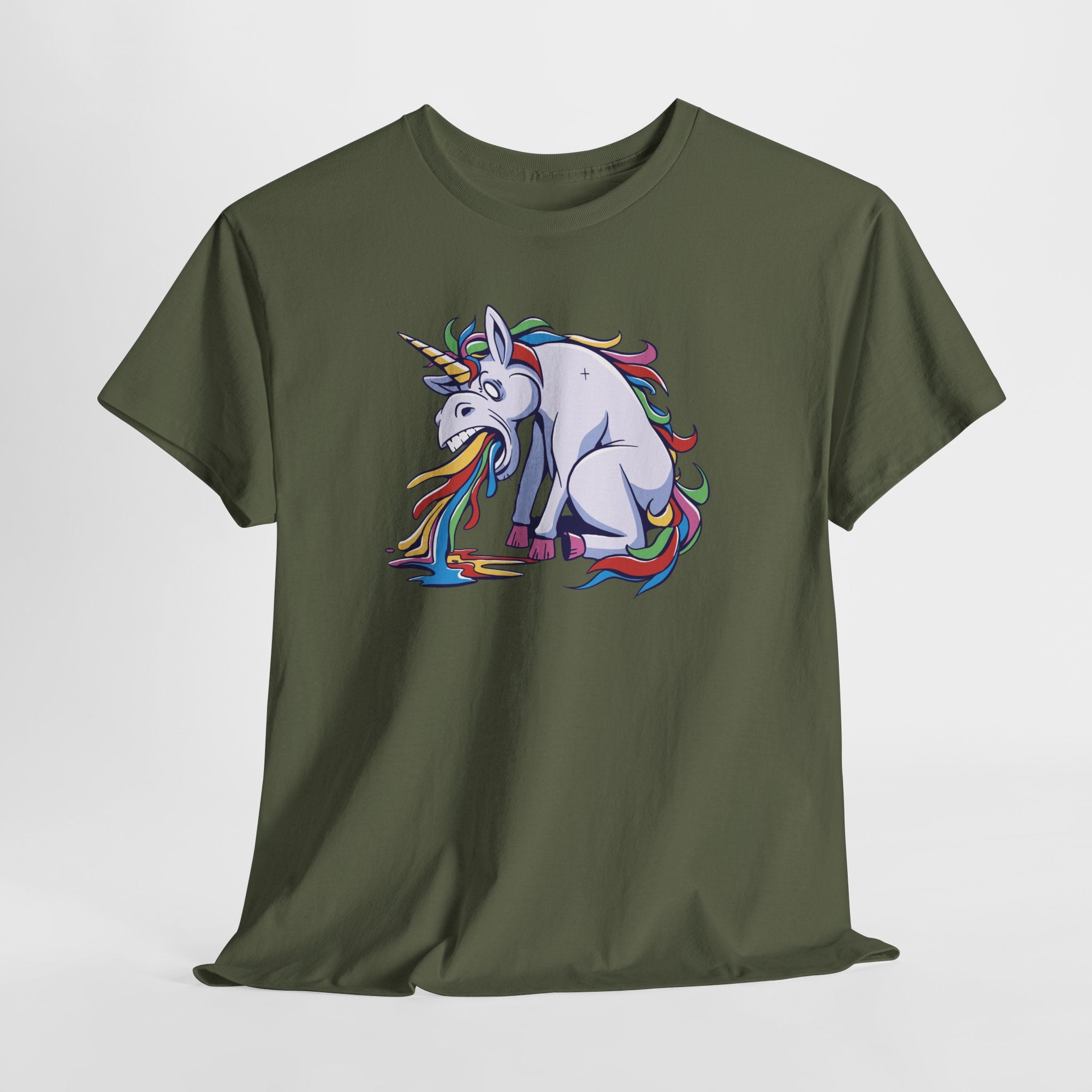 Kotzendes Einhorn Shirt – Lustiges Rainbow Vomit Einhorn – Buntes Fun Shirt