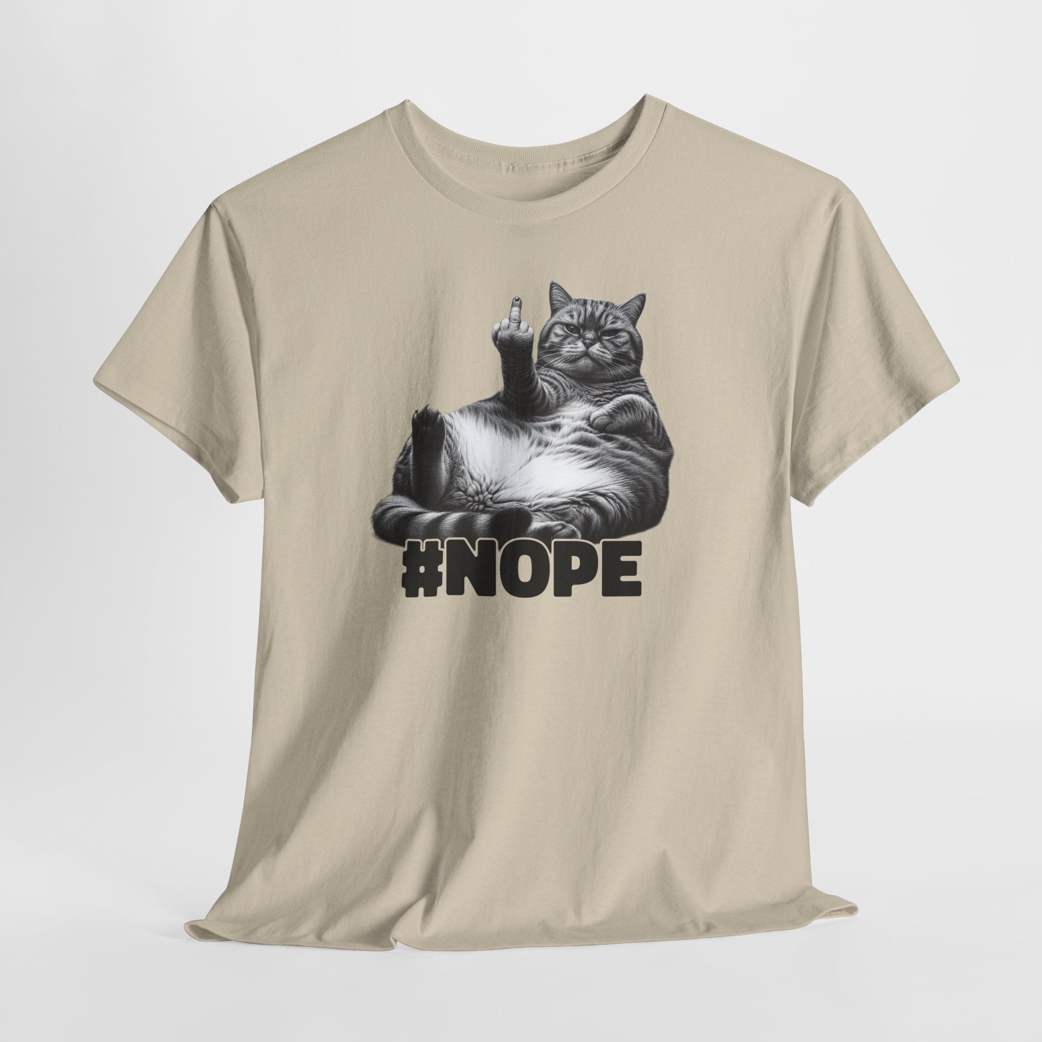 Nope Cat Shirt – Grumpy Katze mit Mittelfinger | Lustiges Katzenmotiv