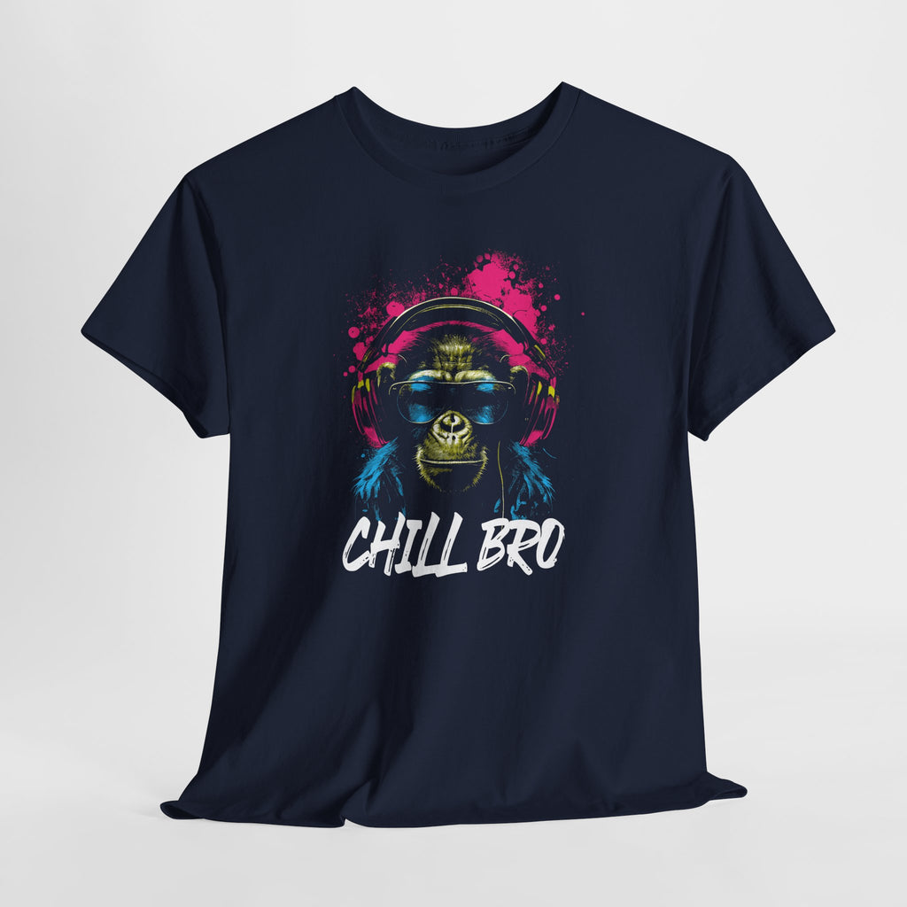 Chill Bro – Neon Affe mit Kopfhörern T-Shirt