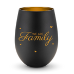 Windlicht „We Are Family“ – Mit Wunschnamen personalisierbar – Warmes Kerzenlicht – Familiengeschenk