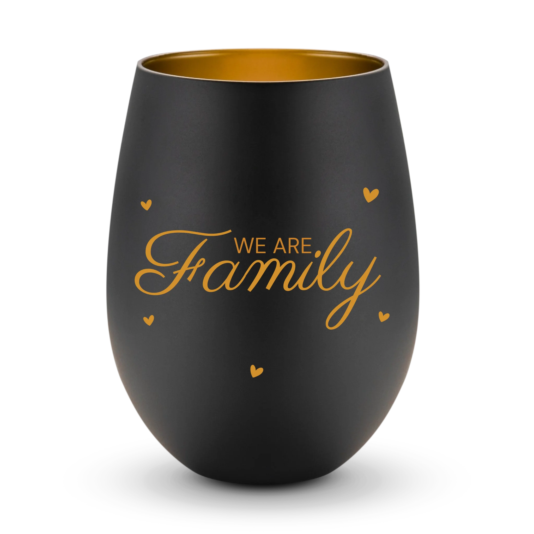 Windlicht „We Are Family“ – Mit Wunschnamen personalisierbar – Warmes Kerzenlicht – Familiengeschenk