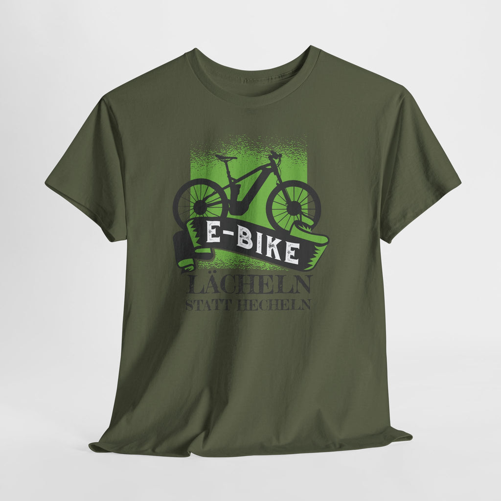 E-Bike Shirt – Lächeln statt Hecheln | Lustiges E-MTB Motiv