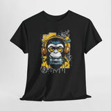 Monkey Head Music T-Shirt – Urban Streetwear Affe mit Kopfhörern