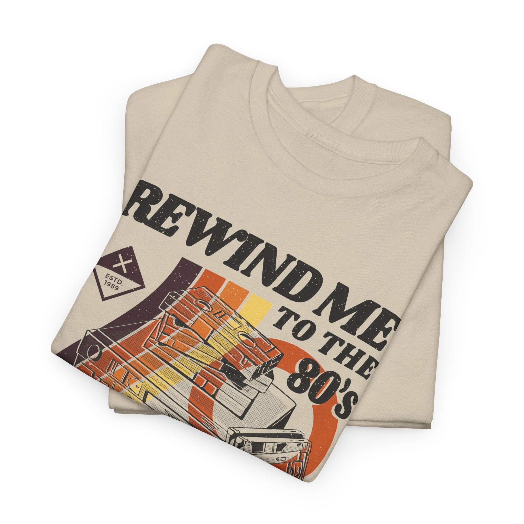 80s Shirt - Retro Musik Kassette - Rewind me